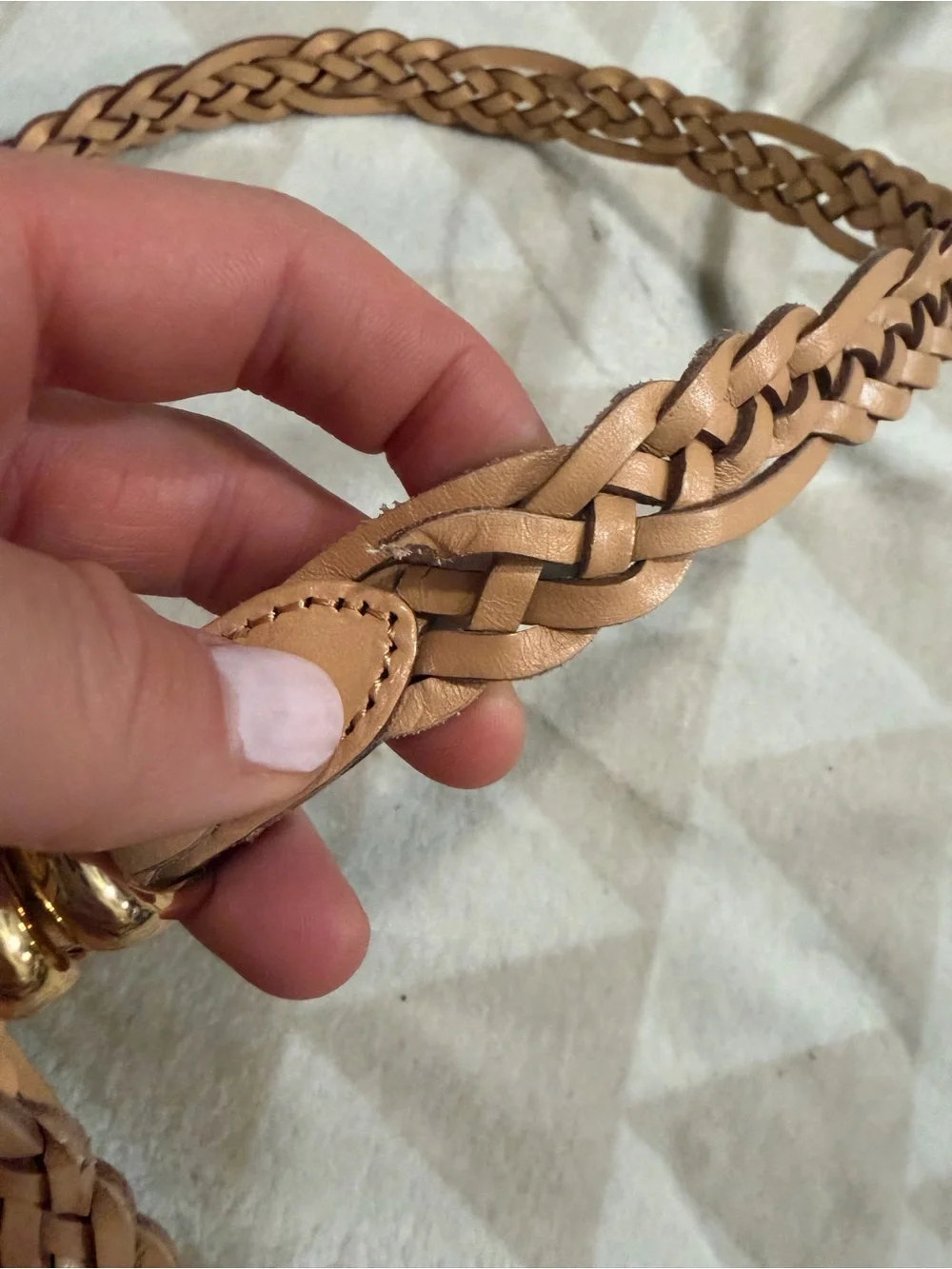 J crew Skinny braided belt in Italian leather